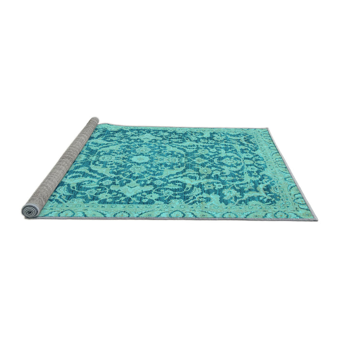 Sideview of Machine Washable Oriental Light Blue Modern Rug, wshabs2642lblu