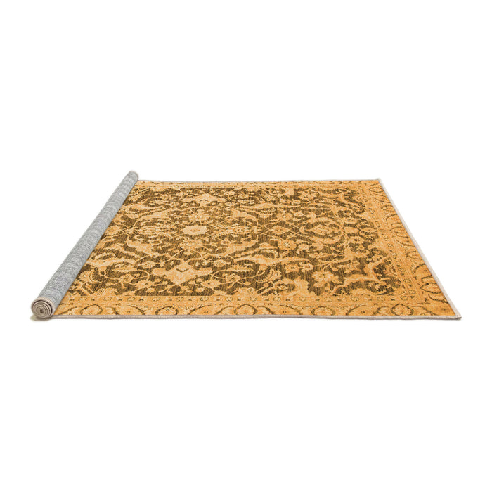 Sideview of Machine Washable Oriental Orange Modern Area Rugs, wshabs2642org