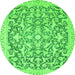 Round Oriental Green Modern Rug, abs2642grn