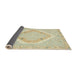 Sideview of Abstract Khaki Gold Oriental Rug, abs2643