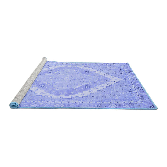 Sideview of Machine Washable Oriental Blue Modern Rug, wshabs2643blu