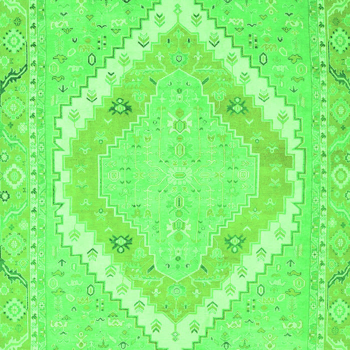 Machine Washable Oriental Green Modern Area Rugs, wshabs2643grn