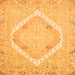 Square Oriental Orange Modern Rug, abs2643org