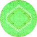 Round Oriental Green Modern Rug, abs2643grn