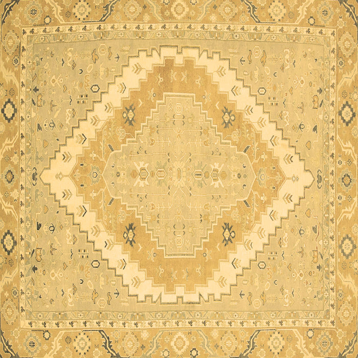 Square Oriental Brown Modern Rug, abs2643brn