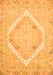 Machine Washable Oriental Orange Modern Area Rugs, wshabs2643org