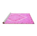 Sideview of Machine Washable Oriental Pink Modern Rug, wshabs2643pnk