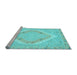 Sideview of Machine Washable Oriental Light Blue Modern Rug, wshabs2643lblu