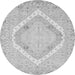 Round Oriental Gray Modern Rug, abs2643gry