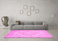 Machine Washable Oriental Pink Modern Rug, wshabs2643pnk