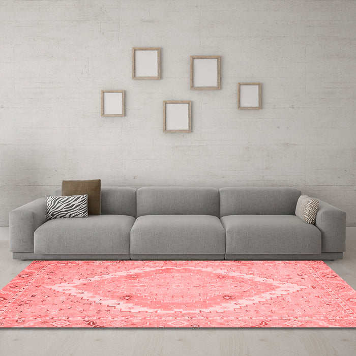 Modern Red Washable Rugs
