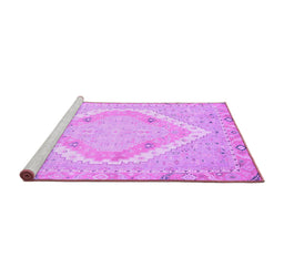 Sideview of Machine Washable Oriental Purple Modern Area Rugs, wshabs2643pur