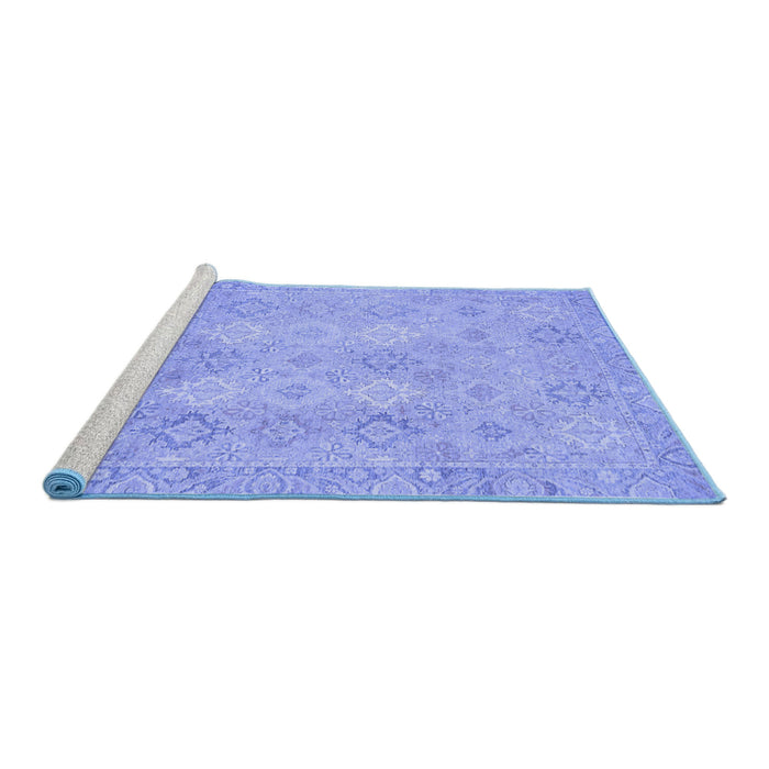 Sideview of Machine Washable Oriental Blue Modern Rug, wshabs2644blu