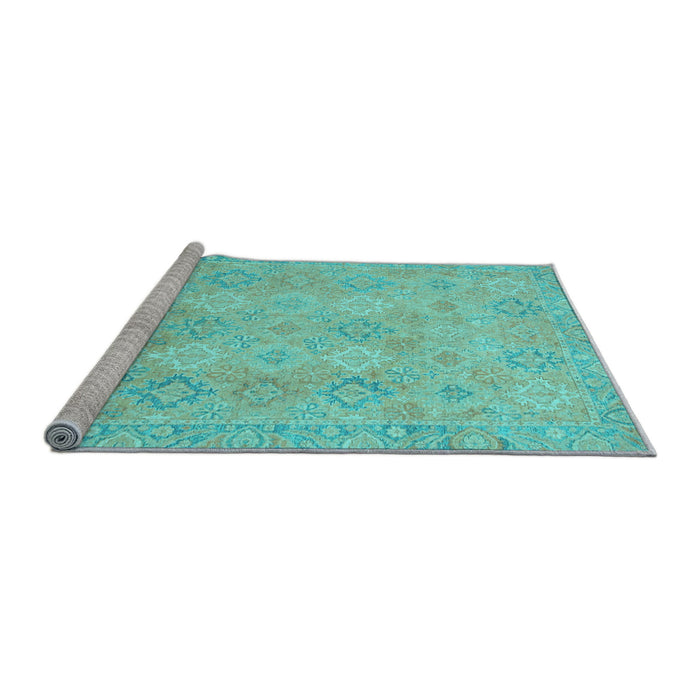 Sideview of Machine Washable Oriental Light Blue Modern Rug, wshabs2644lblu