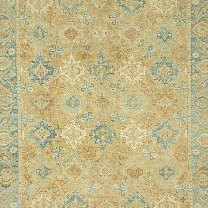 Machine Washable Abstract Brass Green Rug, wshabs2644