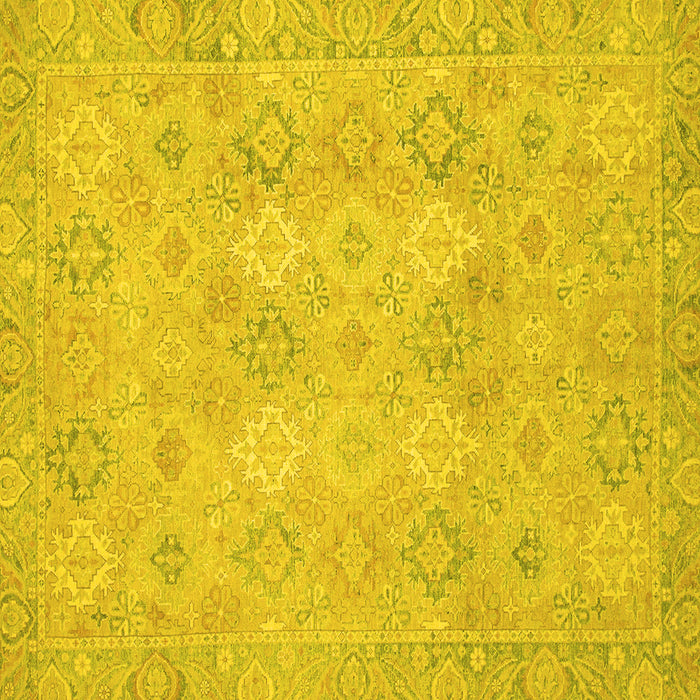 Square Oriental Yellow Modern Rug, abs2644yw