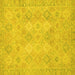 Square Oriental Yellow Modern Rug, abs2644yw