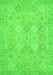 Machine Washable Oriental Green Modern Area Rugs, wshabs2644grn