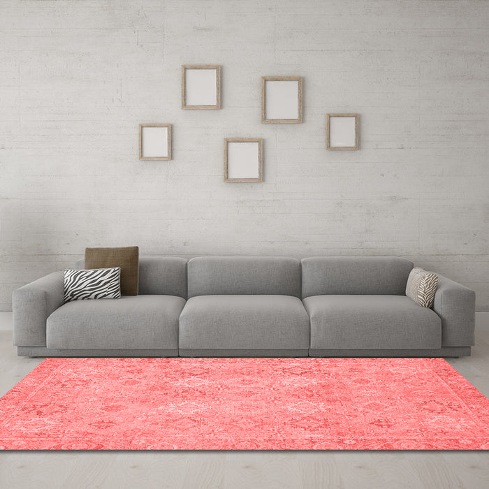 Modern Red Washable Rugs