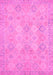 Machine Washable Oriental Pink Modern Rug, wshabs2644pnk