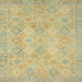 Square Machine Washable Abstract Brass Green Rug, wshabs2644