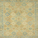 Square Abstract Copper Green Oriental Rug, abs2644