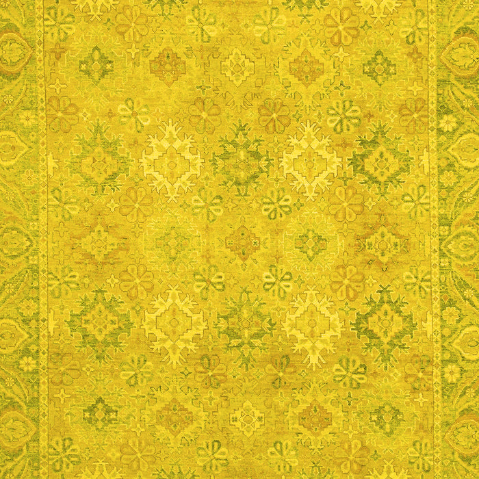 Machine Washable Oriental Yellow Modern Rug, wshabs2644yw