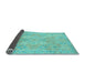 Sideview of Oriental Light Blue Modern Rug, abs2644lblu