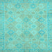 Square Oriental Light Blue Modern Rug, abs2644lblu