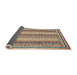 Sideview of Abstract Ginger Brown Green Oriental Rug, abs2645