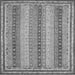 Square Machine Washable Oriental Gray Modern Rug, wshabs2645gry