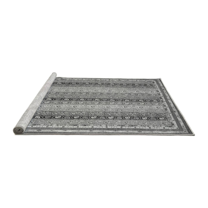 Sideview of Machine Washable Oriental Gray Modern Rug, wshabs2645gry