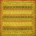 Square Machine Washable Oriental Yellow Modern Rug, wshabs2645yw