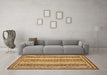 Machine Washable Oriental Brown Modern Rug in a Living Room,, wshabs2645brn