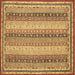 Square Oriental Brown Modern Rug, abs2645brn