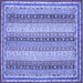 Square Oriental Blue Modern Rug, abs2645blu