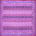 Square Machine Washable Oriental Purple Modern Area Rugs, wshabs2645pur