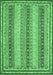 Machine Washable Oriental Emerald Green Modern Area Rugs, wshabs2645emgrn