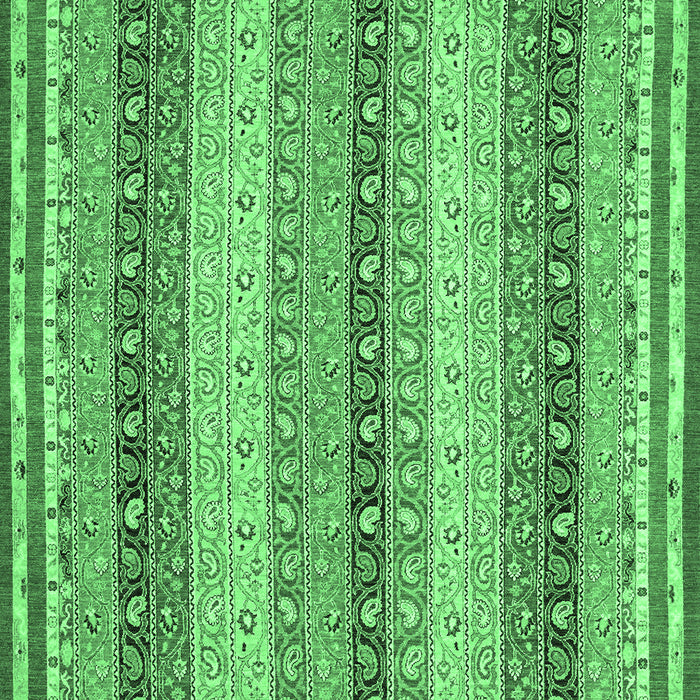 Machine Washable Oriental Emerald Green Modern Area Rugs, wshabs2645emgrn