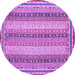 Round Oriental Purple Modern Rug, abs2645pur