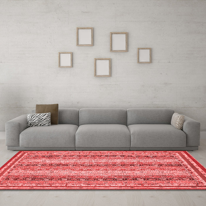 Modern Red Washable Rugs