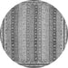 Round Oriental Gray Modern Rug, abs2645gry