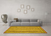 Machine Washable Oriental Yellow Modern Rug in a Living Room, wshabs2645yw