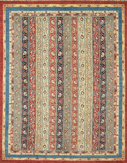 Abstract Ginger Brown Green Oriental Rug, abs2645