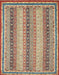 Abstract Ginger Brown Green Oriental Rug, abs2645