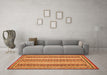 Machine Washable Oriental Orange Modern Area Rugs in a Living Room, wshabs2645org