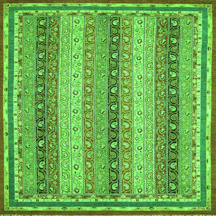 Square Oriental Green Modern Rug, abs2645grn