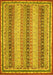 Machine Washable Oriental Yellow Modern Rug, wshabs2645yw