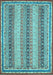 Oriental Light Blue Modern Rug, abs2645lblu