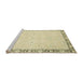 Sideview of Machine Washable Abstract Brown Gold Rug, wshabs2646
